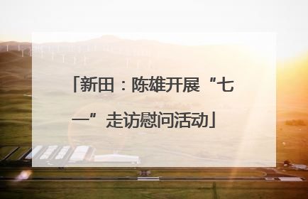 新田：陈雄开展“七一”走访慰问活动